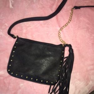 Black and Gold detailed Cross-body